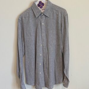 Men's Gray Button-Up Shirt